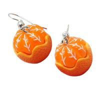 minkissy 1 Paio Orecchini Arancioni Simulati Per Delicato Penzolante Piccolo Orecchino Orecchini Da Donna Orecchini a Forma Di Arancia Gioielli Di Frutta Resina Orange
