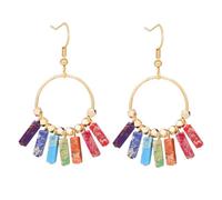 minkissy 1 Paio Orecchini Boho Orecchini Bohémien Da Donna Orecchini Da Donna Con Nappe Orecchini Con Frange Per Le Donne Delicato Decoro Dell'orecchio Marmo Colorful