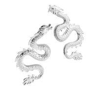 minkissy 1 Paio Orecchini Totem Drago Borchie Orecchini Dargon Gioielli Drago Per Donna Accessori Drago Orecchini Tradizionali Cinesi Orecchini Delle Ragazze Argento Lega Di Zinco