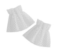 minkissy 1 Paio Polsini con rifiniture in pizzo manica tessuto Di moda signora Copertina polsini per le donne polsini senza dita accessori lolita polsini da polso manette cotone bianca
