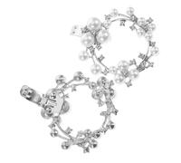 minkissy 1 Paio Spille Per Perla Fermagli Per Scarpe Decorativi Spilla Di Cristallo Perni Circolari Spille Per Scarpe Da Ginnastica Ghirlanda Tutto L'anno Strass Bianca