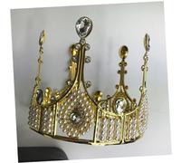 minkissy 1 Pc da sposa lux capello memorabile lady-era trabattelli pearl unique jewelry gioelli matrimonio crown gioglielli re coroncina sposa nuziale Golden