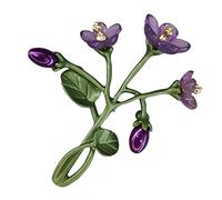 minkissy 1 Pezzo Spilla Viola floreale annata Accessori moda fiori del respiro del Brucine viola donne spilla orchidea spilla per da donna perni viola plastica