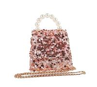 minkissy 1 Pz. Borsa a tracolla con paillettes ragazze rosa leggero piccolo ragazza mini borse tracolla outlet sling bag borsetta tracolla travel kit borsa di paillettes Cross Body Bag