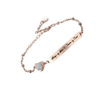 minkissy 1 Pz. bracciale a catena con scritte madri Braccialetto bracciale per charm bracciale charm decorazione del polso bracciale con motivo a lettere Acciaio inossidabile Golden