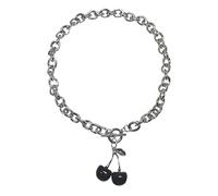 minkissy 1 Pz Collana Di Ciliegie Decorazione Della Catena Della Clavicola Piccolo Ragazze Collana Girocollo Da Donna Girocolli Per Le Donne Acciaio Titanio Black