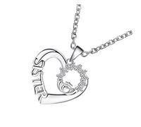 minkissy 1 Pz. Collana Love Sisters heart locket necklace Collana con ciondolo creativo Collana creativa e chic collane ciondolo al collo in lega gioielli da collo