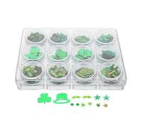 minkissy 1 Scatola Gioielli Per Manicure Verdi Staffa Per Merenda Staffa Conica Adesivi Decorativi Porta Cono Gelato Adesivi Per Unghie Da Donna Adesivi Trucco Decorazione Verde Pvc Green