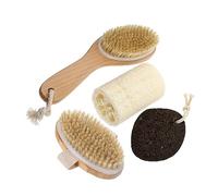 minkissy 1 Set 4 Pezzi Spazzola Da Bagno Pietra Pomice Pettine Spazzola Per Cuoio Capelluto Strumento Da Bagno Per La Casa Spugne Da Bagno Per Set Da Bagno Di Legno Luffa