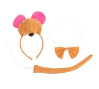 minkissy 1 Set Banda per tridimensionali del topo accessori cosplay Accessori per feste per ragazze fasce per con orecchie da topo fascia per topi stoffa Yellow