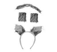 minkissy 1 Set Costume con orecchie da coda Guanti code fascia mannaro UPS the masquerade costumi natale mask maschere adorn orecchie di puntello del costume da festa Peluche