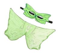 minkissy 1 Set Costume per prestazioni in scena farfalla con di fata adulto costume da fata per donna scialle dell'ala delle farfalle cosplay chiffon Verde