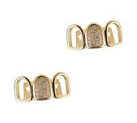 minkissy 1 Set di Denti d'oro Decorazione per Denti Gemme Denti da Donna Zanne Hip Hop Occasioni Gemme per Denti Brillanti Piccolo con Cristalli per I Tuoi Accessori