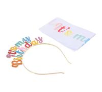 minkissy 1 Set Fasce Per La Testa Decorazioni Corone Di Compleanno Per Le Donne Concorsi Fascia Di Compleanno Fascia Per Diadema Di Compleanno Fascia e Di Compleanno Panno Glitterato
