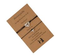 minkissy 1 Set Insieme Del Braccialetto Braccialetti Dell'amicizia Da Donna Braccialetto Di Corrispondenza Dei Dinosauri Braccialetto Di Filo Di Cera Corda Cerata Black