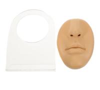 minkissy 1 Set naso bocca Uomo naso finto perno maschera labbra volto falso per la visualizzazione facciale flessibile del viso per la visualizzazione Gel di silice