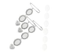 minkissy 1 Set Pendente Di Spilla Fotografica Ciondoli Spilla Fai Da Te Ciondolo Cornice Per Foto Ciondoli Fotografici Foto Ciondolo Acciaio Inossidabile Argento