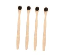 minkissy 1 Set Raschietto Lingua Di Bambù Raschietto Per Lingua Spazzolino Per La Pulizia Della Lingua Spazzola Per La Lingua Detergenti Per La Lingua Strumenti Orali Black Nylon 4 Pz