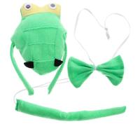 minkissy 1 Set Set di fasce per dinosauri dinosauro che fa i primi passi costume da animale peloso forniture per cosplay di halloween fascia da festa coda Peluche Verde