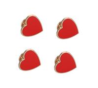 minkissy 1 Set Spilla D'amore Spille Spilla A Cuore È Signora Falso Guidato Smalto Cuori Spillo Perno Del Cuore Cartone Animato Signore Spilla Amante A Forma Di Lega Rosso 4 Pezzi