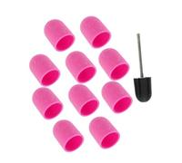 minkissy 1 Set Tappo Di Sabbia Per Unghie Polacco Unghia Utensili Gel Smalto Per Unghie Levigatura Kit Spazzole Prep Cinture Clipper Primer Adesivi Bastoni Viola,porpora Plastica