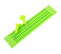 minkissy 1 Set Tavoletta Braille ardesia piastra braille per non vedenti Piatto Stilo Con penna kit di scrittura braille tavola braille per non vedenti accessorio braille plastica Green