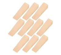 minkissy 10 Pezzi Cuneo per Porte in Legno Stabile e Versatile, Fermaporta Triangolare 10x3x3 Cm, Blocco Antiscivolo per Protezione Pareti e Uso Domestico