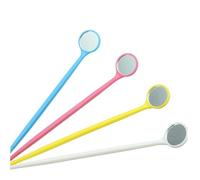 minkissy 10 pezzi Specchietto Ispezione Ciglia Usa e Getta Anti-appannamento Plastica e Vetro Manico Antiscivolo per Trucco e Igiene Orale Uso Professionale e Personale Colore Casuale