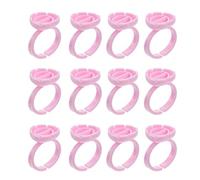 minkissy 100 Pezzi anello per ciglia colla per ciglia contenitore portapigmenti adesivi lash glue lash bonding glue porta colla forniture per il trucco delle ciglia plastica rosa
