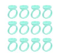 minkissy 100 Pezzi anello per ciglia tavolozza frustata Gel cerotti Toppa kit ciglia lash kit lash glue Set per ciglia coppa del pigmento contenitore di pigmenti porta colla plastica Blue