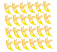 Minkissy 100 Pezzi Banane Artificiali Realistiche in Resina Mini Banane Finta Decorazione Gialla Per Case Delle Bambole Feste E Esposizioni in Miniatura