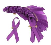 minkissy 100 Pezzi riguarda il nastro dell'amore spilla viola per nastro di consapevolezza nastri prodotti per la sensibilizzazione sulla spilla antiviolenza stoffa