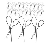 minkissy 100 Pezzi Strumento per tirare i della coda Accessori per capelli per donna Strumenti di acconciatura strumento per lo styling del cappio della coda Black