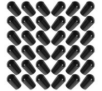 minkissy 100 Pezzi Tappi Terminali in Pvc Nero per Ganci Appendiabiti, Protezioni Estremità Angoli Arrotondati, Facili da Trasportare senza Necessità di Colla per Stendibiancheria