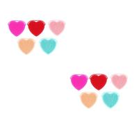 minkissy 10pezzi Spazzola Da Bagno Forma Di Cuore Silicone Per Massaggio e Shampoo Per Doppia Faccia Misti Design Ergonomico e Facile Da Riporre