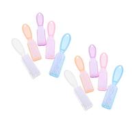 minkissy 10pezzi Spazzola per Unghie Spazzole per Pulizia della Nail Art Spazzola per Pulizia della Manicure Strumenti delle Unghie Spolverino per Portatile Piccola per Manuale