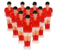 minkissy 11 Pezzi Burattini Calcio Balilla in Plastica Rossa Accessori Sostitutivi per Gioco Tavolo Calcio Pupazzi Giocatori Compatibili Squadre Standard Regalo per Appassionati