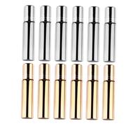 minkissy 12 bottiglie di olio essenziale per profumo, bottiglie a rullo in vetro, mini contenitore, confezione secondaria, mini bottiglie di vetro, colori assortiti, 7 x 1,5 cm, Colori assortiti,