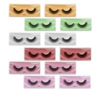 minkissy 12 Paia Di Ciglia Finte Set Di Ciglia Finte Kit Di Con Frangia ia Manga 3D ia Autoadesive ia Singole Fai Da Te