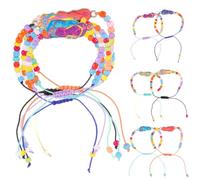 minkissy 12 Pezzi Braccialetto Hawaiano da Spiaggia Perline Regolabile in Lega e Filo Intrecciato, Design Confortevole e Stile Unico per Vacanze Estive