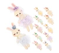 minkissy 12 Pezzi Coniglietto Di Stoffa Con Rete e Imbottitura Decorazione Per Stanza Accessori Per Giocattoli Animale Di Copricapo Vestiti Fai Da Te
