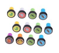 minkissy 12 Timbri Halloween per Giochi Pre Inked Stamps Tema con Spider Zucca Scheletro per Party Compleanni Scuola e Decorazioni Planner