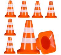 minkissy 14 Mini Coni Stradali Arancioni in Plastica per Segnali Traffico in Miniatura per Parcheggio e Costruzioni Accessori per Feste Tema Simulazione