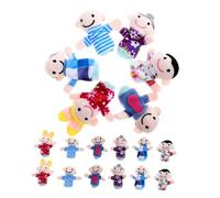 minkissy 18 Pollici Finger Family Puppets per Portatile di Pupazzi da Dito in Morbido Ipoallergenico Giocattoli Educativi per Narrazione e Attività di Sviluppo
