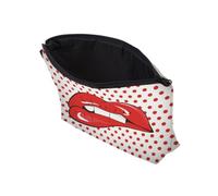 minkissy 1pezzi Borsa Cosmetica Con Cerniera Pochette Stampa Labbra Per Donne e Ragazze Organizer Da Viaggio Per Trucco e Accessori Per Toiletta e Regali Di Compleanno