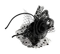 minkissy 1pezzi Cerchietto Rete Di Nero Per Decorazioni Di Festa Fascia Elegante Per Donne e Ragazze Accessorio Creativo e Chic Per Eventi e Occasioni Speciali