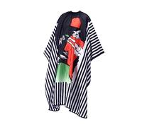 minkissy 1pezzi Grembiule Parrucchiera Lungo Righe Grembiule Per Acconciature Stampato Retrò Mantello Da Salone Leggero e Resistente Protezione Vestiti Cliente Tintura Permanente