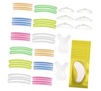 minkissy 1set Cuscinetti Per Estensione Ciglia Silicone Kit Completo Per Laminazione Ciglia Strumento Di Bellezza Per Saloni e Uso Personale Includ Piastrine Arcobaleno Piastrine Per Lato