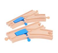 minkissy 2 Accessori Legno per Piste da Curve e Deviatori per Giocattoli per Stimolare Creatività e Sviluppo Cognitivo Nei