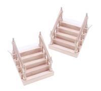 minkissy 2 Mini Handrail Model For Dollhouse Decor Diy Crafts Versatile Educational Furniture Accessories For Miniature Scenes